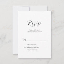Moderne Hochzeit RSVP Karte