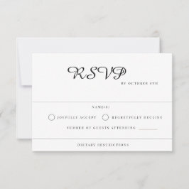 Moderne Hochzeit RSVP Karte