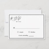 Moderne Hochzeit RSVP Karte (Vorderseite)