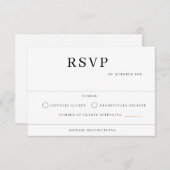 Moderne Hochzeit RSVP Karte (Vorne/Hinten)