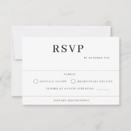 Moderne Hochzeit RSVP Karte
