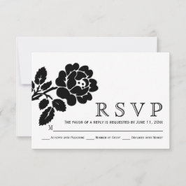 Moderne Hochzeit RSVP Karte