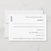 Moderne Hochzeit RSVP Karte (Vorderseite)