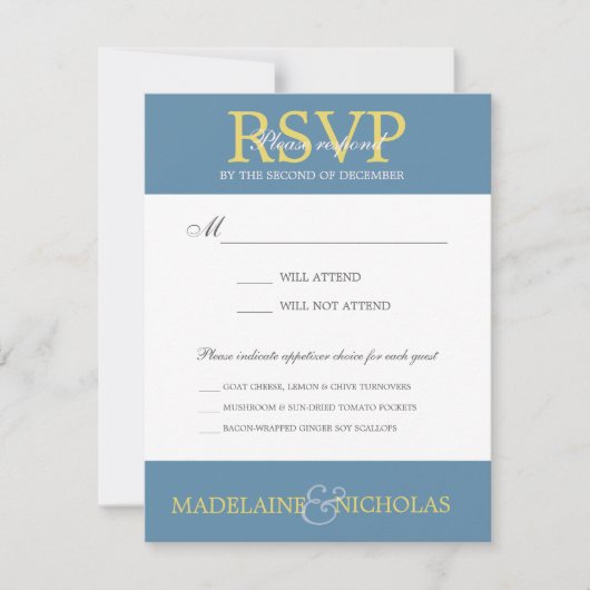 Moderne Hochzeit RSVP mit Luftwaffe Karte (Vorderseite)