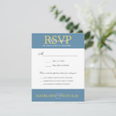 Moderne Hochzeit RSVP mit Luftwaffe Karte (Stehend Vorderseite)