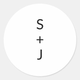 Moderne Hochzeit Runder Aufkleber