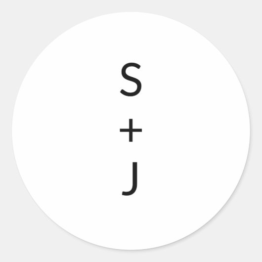 Moderne Hochzeit Runder Aufkleber (Vorderseite)