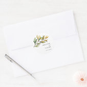 Moderne Hochzeit Runder Aufkleber (Umschlag)