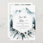 Moderne Hochzeit Save The Date (Vorne/Hinten)