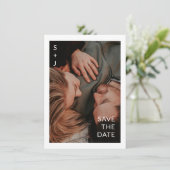 Moderne Hochzeit Save The Date (Stehend Vorderseite)