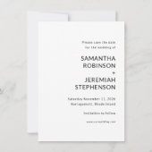 Moderne Hochzeit Save The Date (Rückseite)