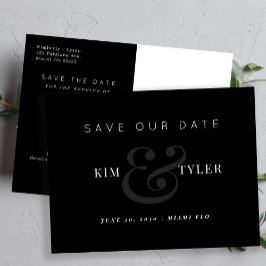 Moderne Hochzeit Save the Date Ankündigungspostkarte