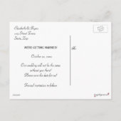 Moderne Hochzeit, Save the Date, Foto Ankündigungspostkarte (Rückseite)