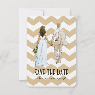 Moderne Hochzeit Save The Date Karte