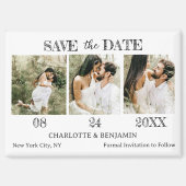 Moderne Hochzeit Save The Date Magnet (Vorderseite)