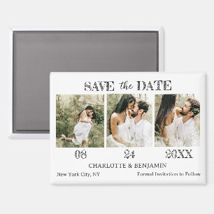 Moderne Hochzeit Save The Date Magnet