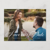 Moderne Hochzeit Save the Date Postkarte (Vorderseite)