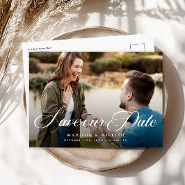 Moderne Hochzeit Save the Date Postkarte