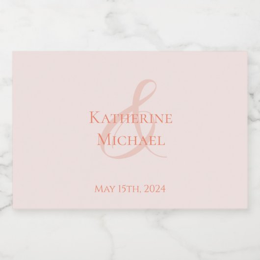 Moderne Hochzeit- Schaumweinetikett (Einzelnes Label)