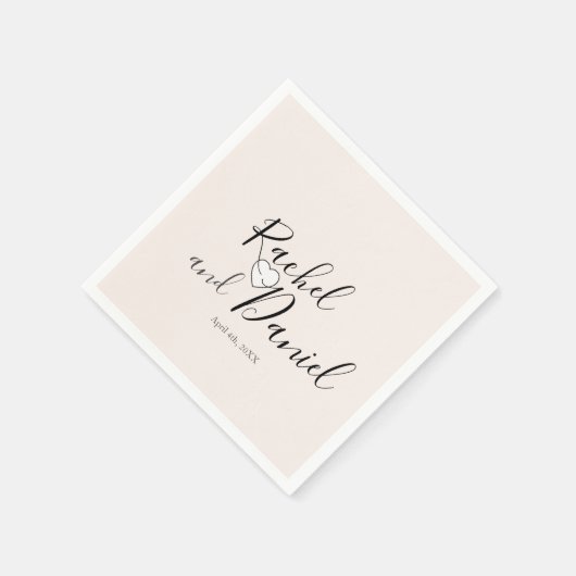 Moderne Hochzeit Serviette (Ecke)