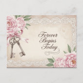 Moderne Hochzeit Sichern Das Datum Postkarte (Vorderseite)