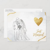 Moderne Hochzeit Sichern Das Datum Postkarte (Vorne/Hinten)