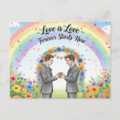 Moderne Hochzeit Sichern Das Datum Postkarte (Vorderseite)