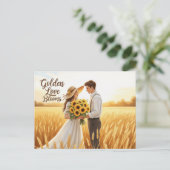 Moderne Hochzeit Sichern Das Datum Postkarte (Stehend Vorderseite)