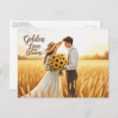 Moderne Hochzeit Sichern Das Datum Postkarte (Vorne/Hinten)