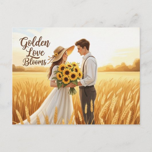 Moderne Hochzeit Sichern Das Datum Postkarte (Vorderseite)