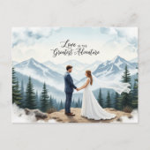 Moderne Hochzeit Sichern Das Datum Postkarte (Vorderseite)
