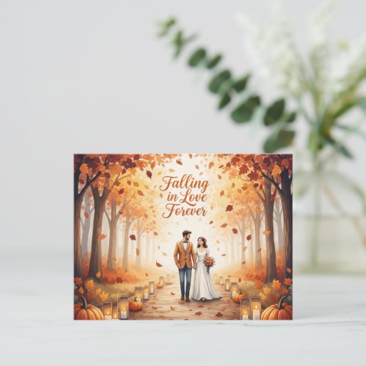 Moderne Hochzeit Sichern Das Datum Postkarte (Stehend Vorderseite)