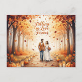 Moderne Hochzeit Sichern Das Datum Postkarte (Vorderseite)