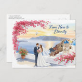Moderne Hochzeit Sichern Das Datum Postkarte (Vorne/Hinten)