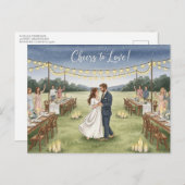 Moderne Hochzeit Sichern Das Datum Postkarte (Vorne/Hinten)