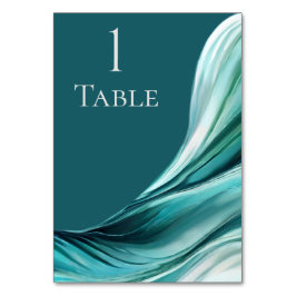 Moderne Hochzeit - Smaragdgrün - Tischnummer