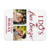 Moderne Hochzeit spart das Datum Magnet (Horizontal)