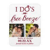 Moderne Hochzeit spart das Datum Magnet (Vertikal)