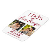 Moderne Hochzeit spart das Datum Magnet (Linke Seite)