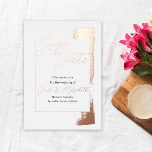 Moderne Hochzeit Speichern Sie das Datum Einladung