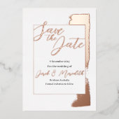 Moderne Hochzeit Speichern Sie das Datum Einladung (Vorderseite)