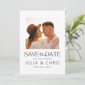 Moderne Hochzeit Speichern Sie die Datumskarte mit Save The Date (Stehend Vorderseite)
