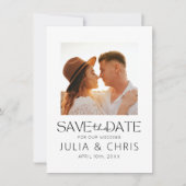 Moderne Hochzeit Speichern Sie die Datumskarte mit Save The Date (Vorderseite)