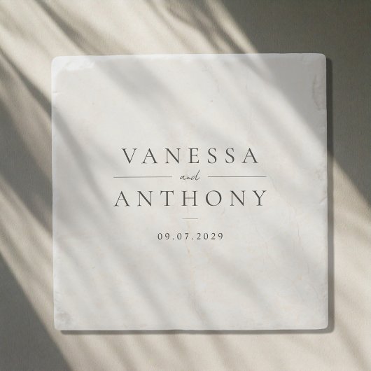 Moderne Hochzeit Steinuntersetzer