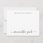 Moderne Hochzeit Stilvolle Schrift Elegant Minimal Mitteilungskarte (Vorderseite)