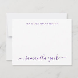 Moderne Hochzeit Stilvolle Schrift Elegant Minimal Mitteilungskarte