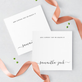 Moderne Hochzeit Stilvolle Schrift Elegant Minimal Mitteilungskarte