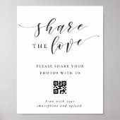 Moderne Hochzeit - Teilen Sie die Liebe QR-Code-Sc Poster (Vorne)