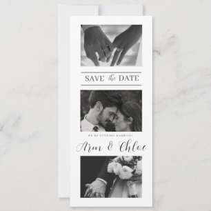 Moderne Hochzeit - Termin speichern Foto-Collage Save The Date