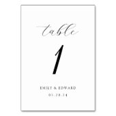 Moderne Hochzeit Tischnummer (Vorderseite)